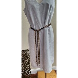 Belt Glass Beaded Brown Ivory Gold Boho Hippie Tribal Festival Self Tie Vintage